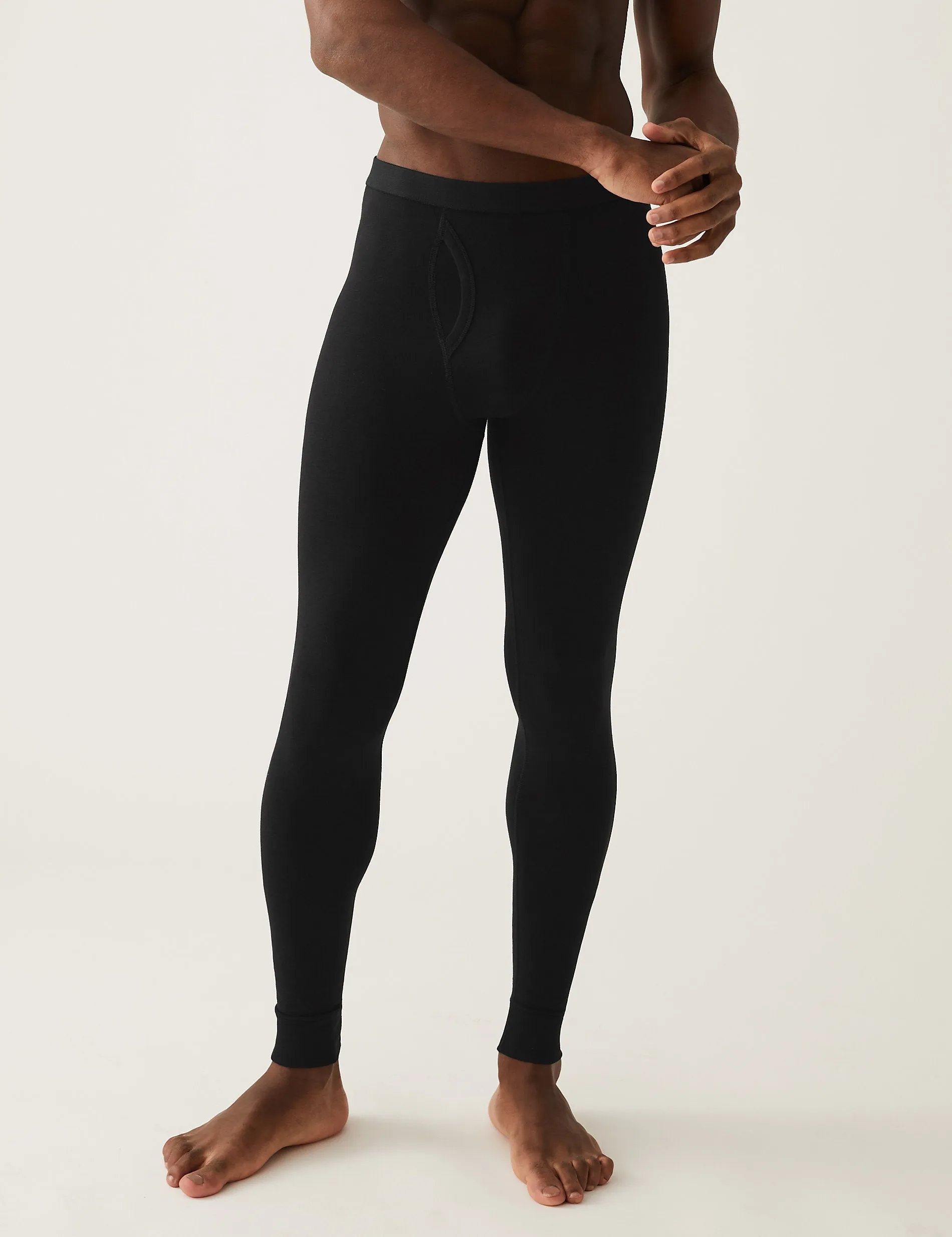 2 pairs of lightweight thermal underwear-johns Heatgen Marks & Spencer, black