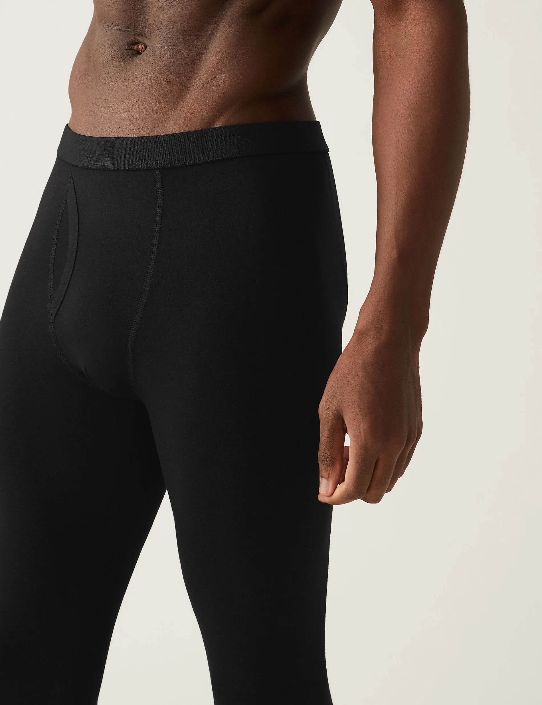 2 pairs of lightweight thermal underwear-johns Heatgen Marks & Spencer, black