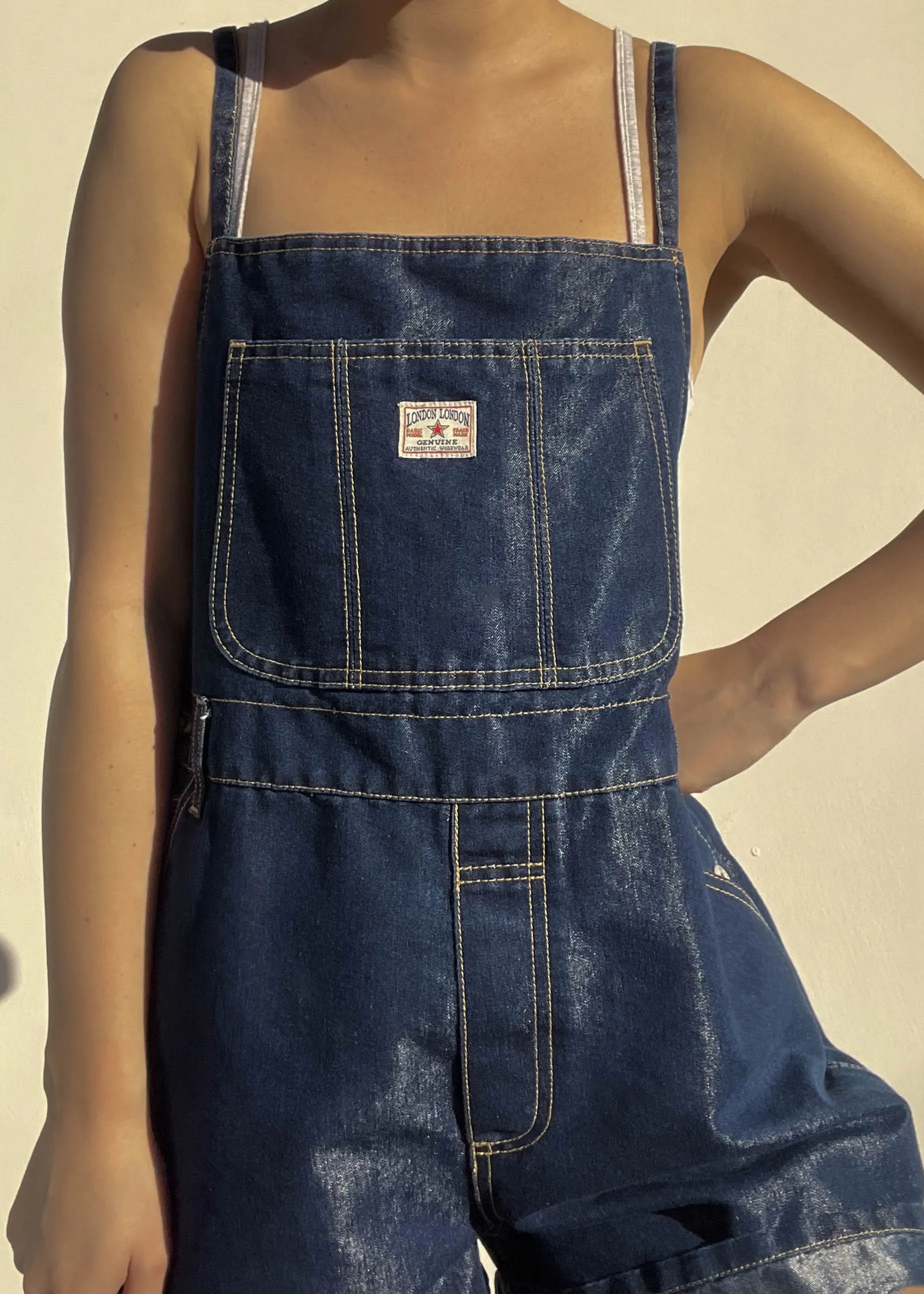 80’s Dark Wash Denim Overalls (L)