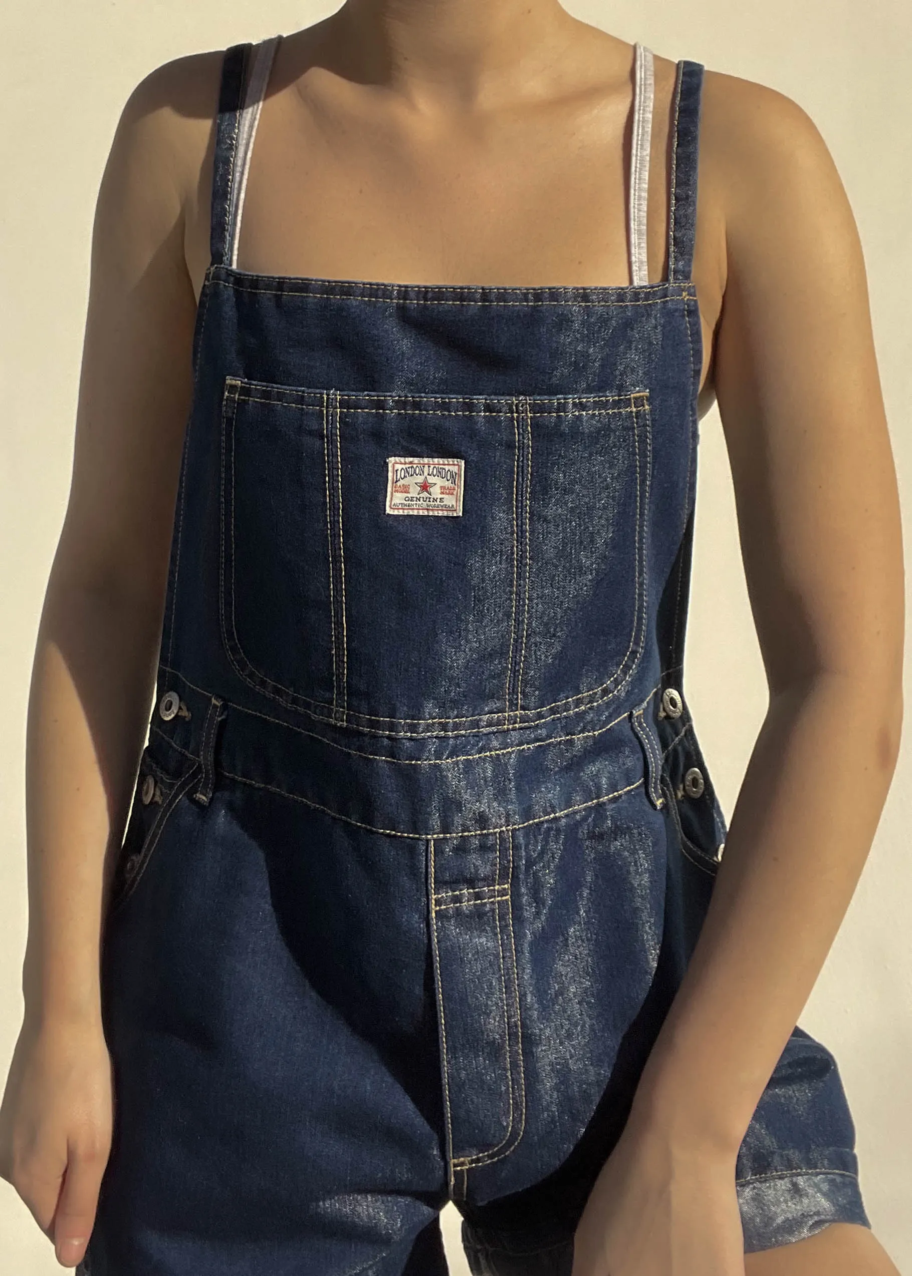 80’s Dark Wash Denim Overalls (L)