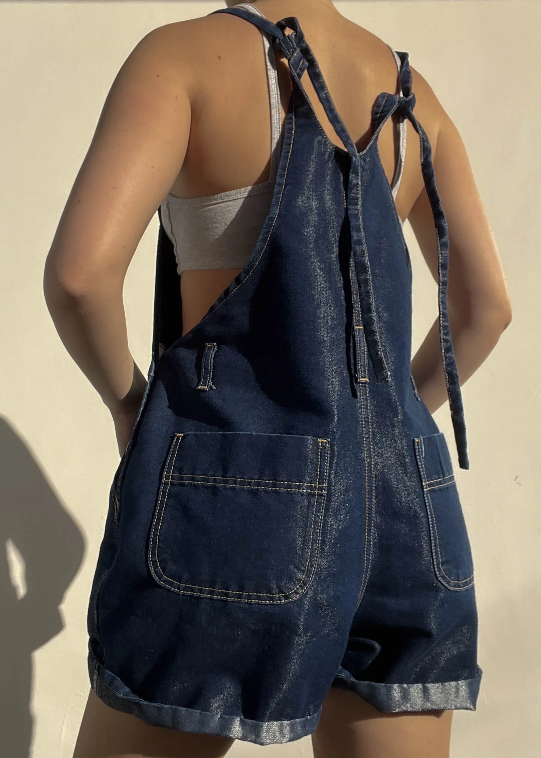 80’s Dark Wash Denim Overalls (L)