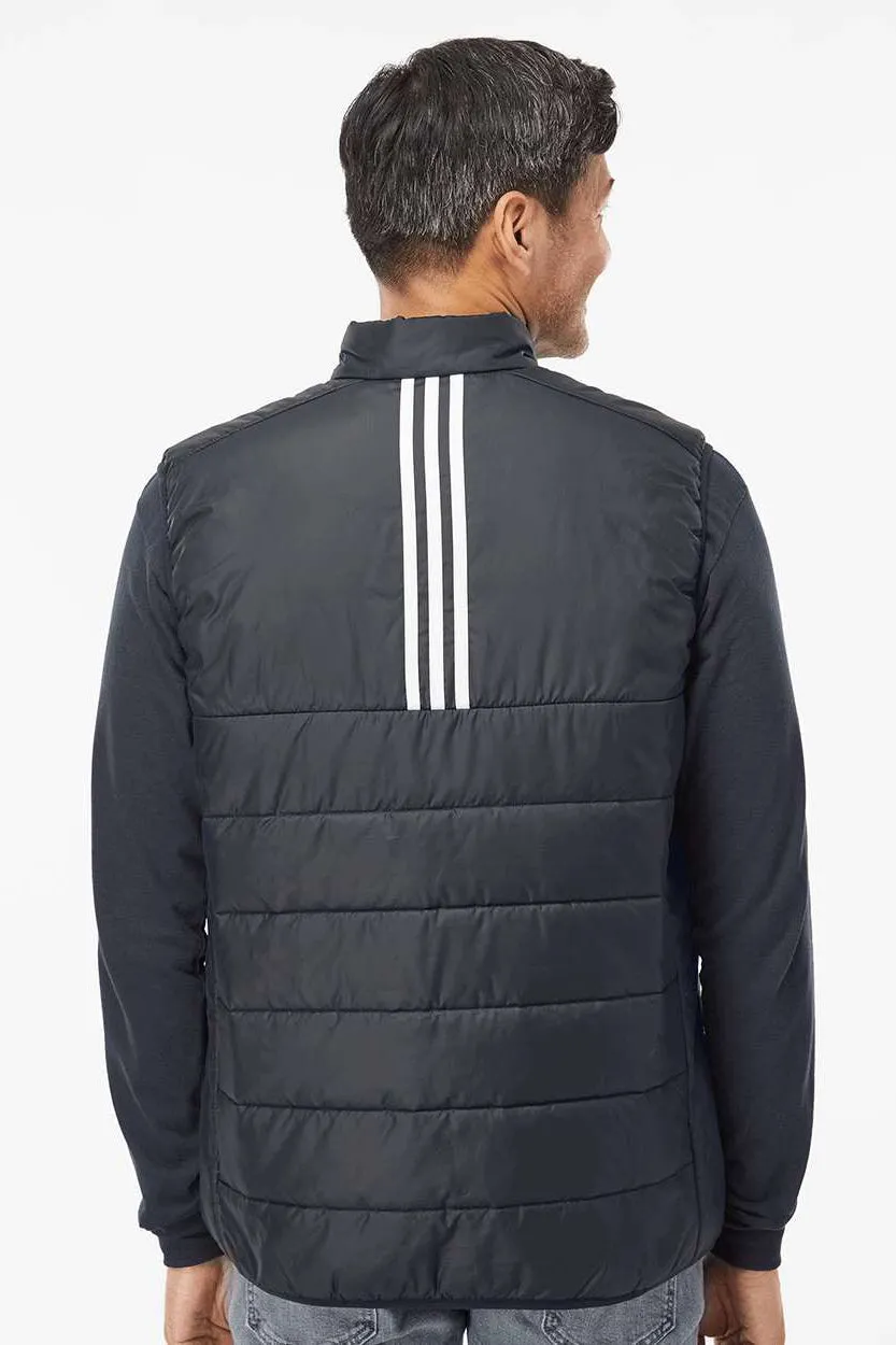 Adidas Mens Full Zip Puffer Vest - Black - NEW