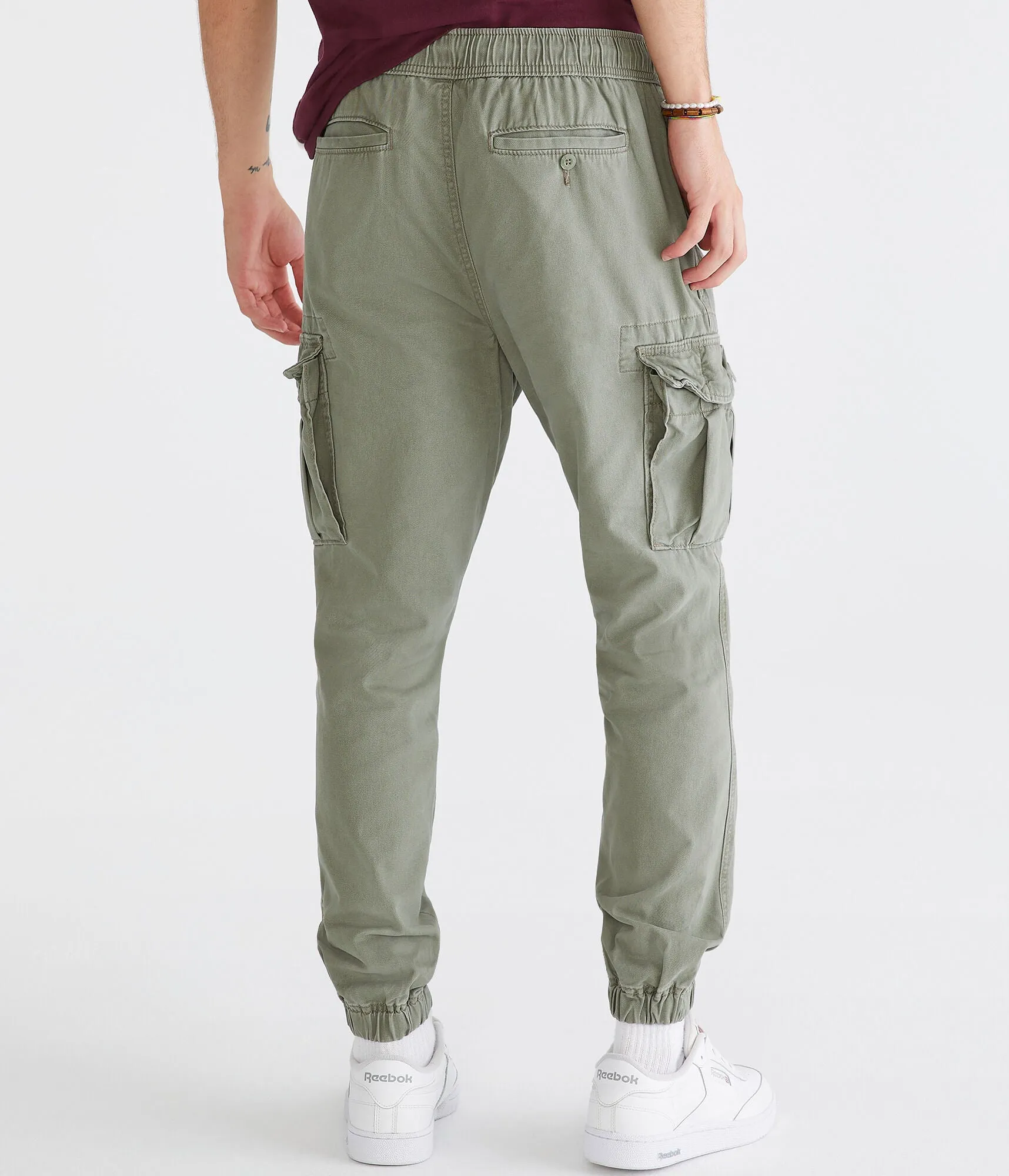 Aeropostale twill cargo joggers, green