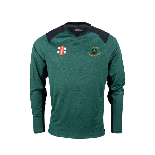 Ashorne and Moreton Morrell CC Child's Green / Black Pro T20 L/S Shirt-Junior