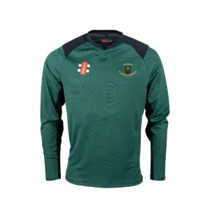 Ashorne and Moreton Morrell CC Child's Green / Black Pro T20 L/S Shirt-Junior