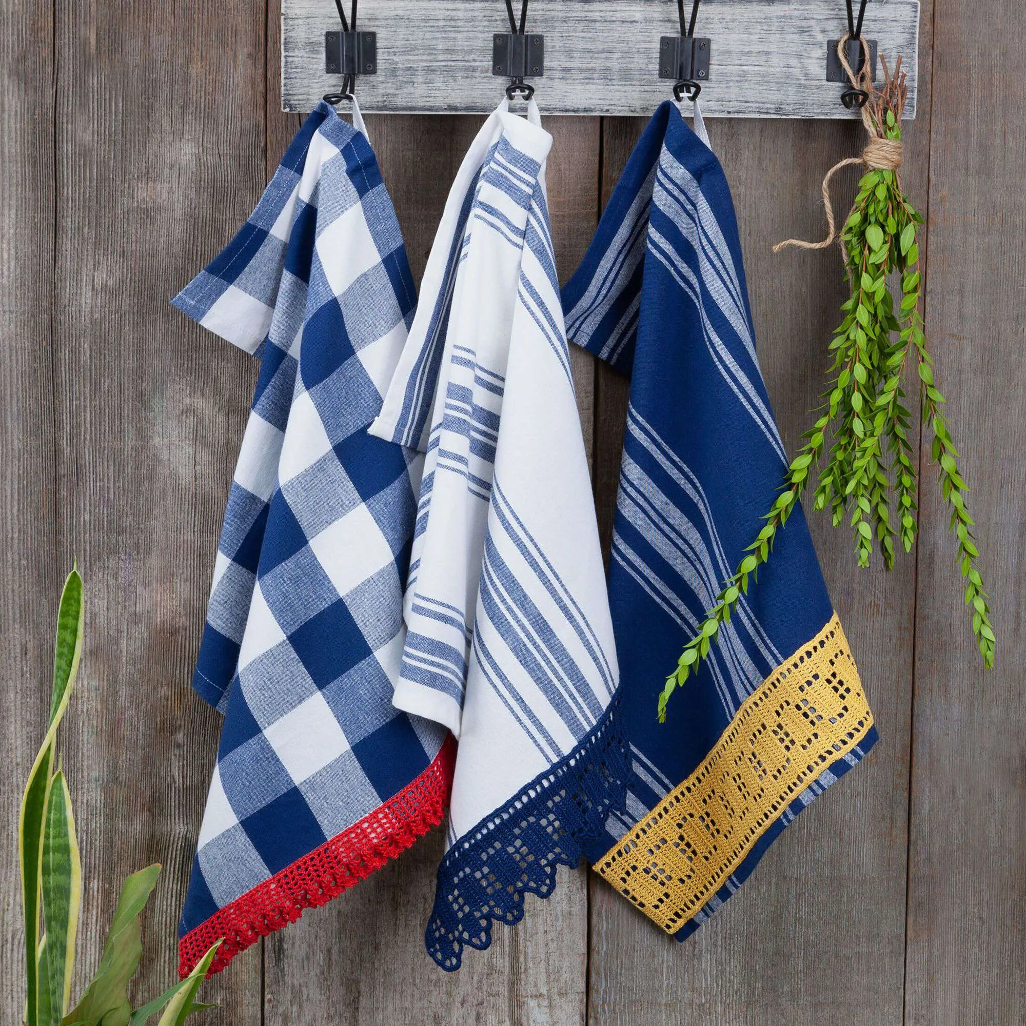 Aunt Crochet Lydia's Lace Edged dish towels