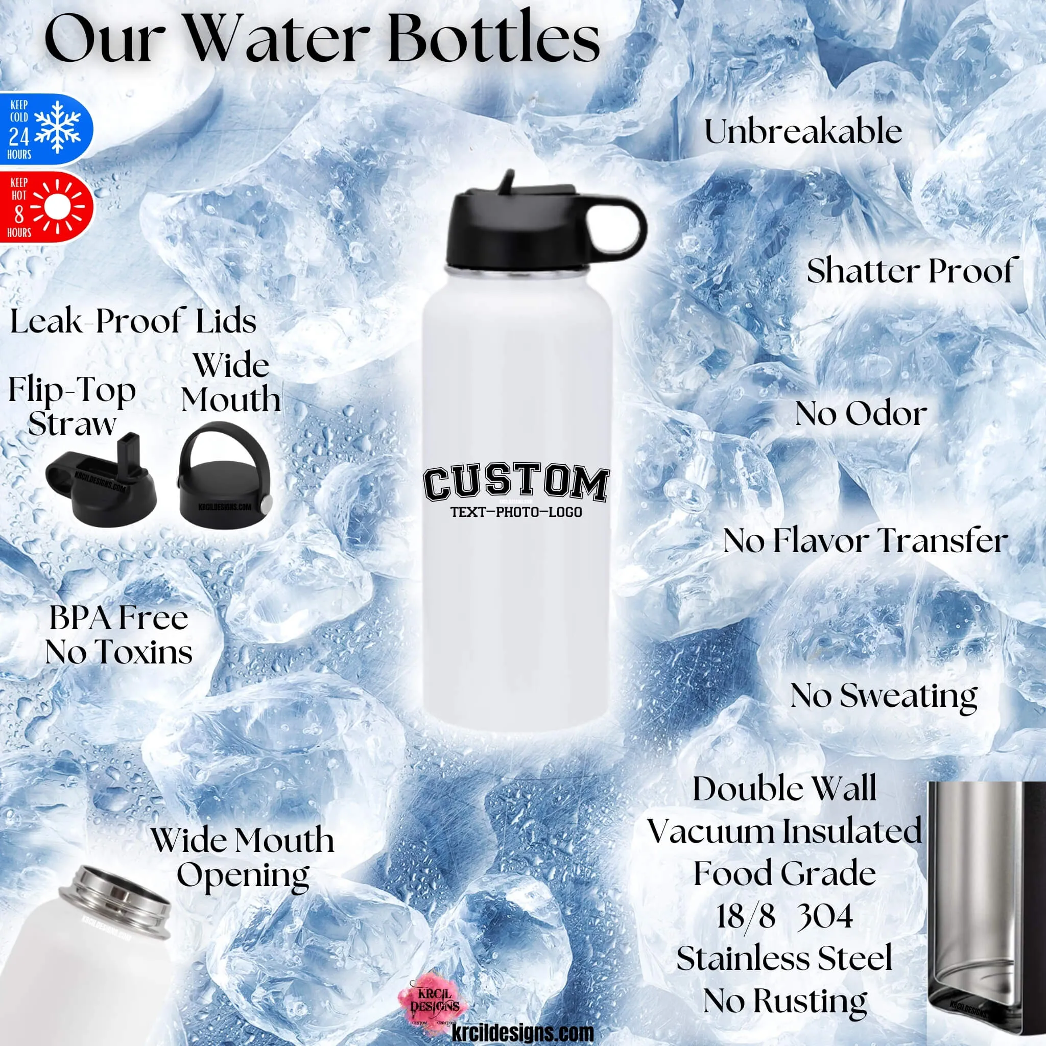 Because Mama Runs This Shitshow! Sassy Mom Water Bottles