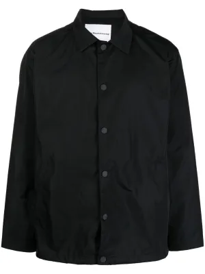 Buttoned Classic-Collar Jacket