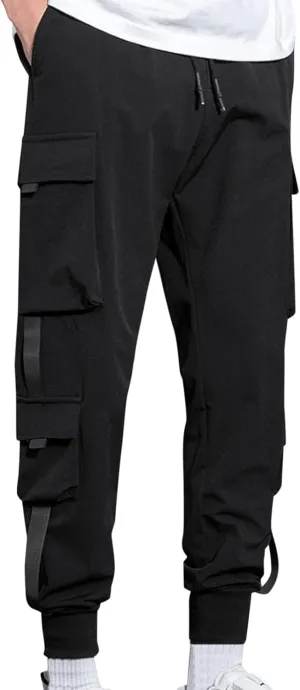Cargo Pants for Men Big and Tall, 2023 Men's Heavyweight Cargo Fleece Sweatpants Stretch Elastic Waist Jogger Sports