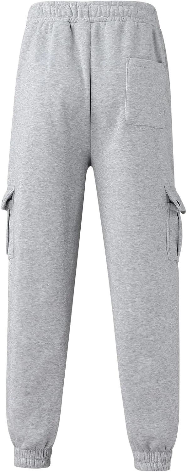 Cargo Sweatpants for Men Big and Tall for Men Mens Zip Joggers Pants Casual Gym Workout Track Pants Slim Fit Tapered
