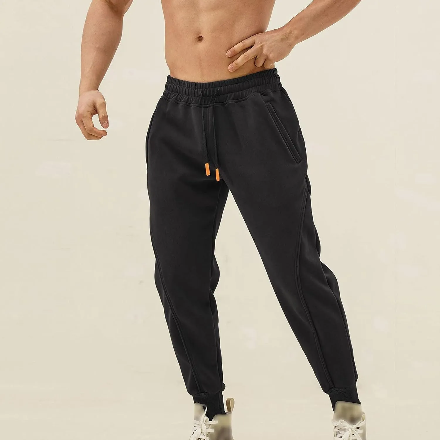 Cargo Sweatpants for Men Mens Lounge Pants Fleece Active Gym Workout Sweat Pants Men's Sweatpants with Pockets Solid