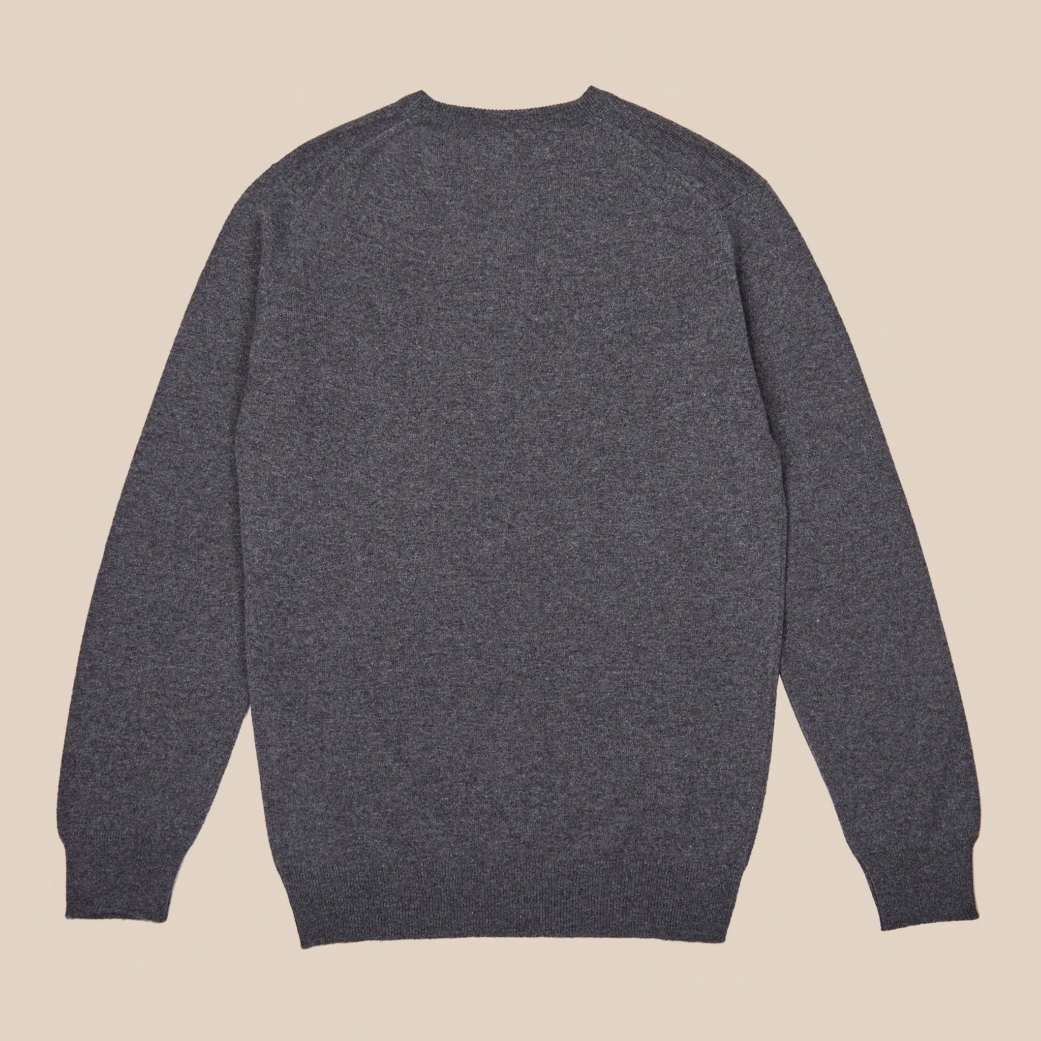 Cashmere v neck in grey mélange