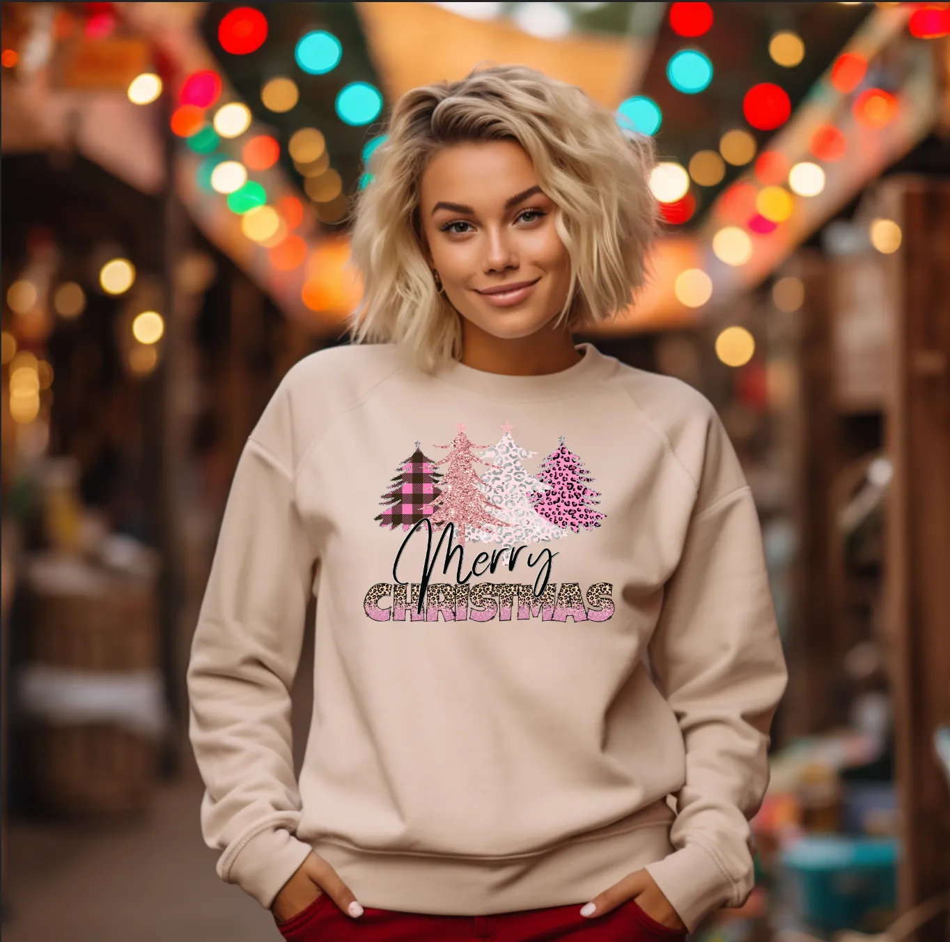 Christmas Pink Merry Christmas Trees