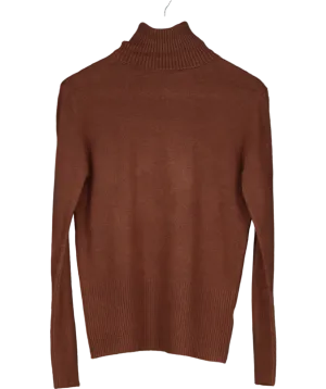 Ciao Milana Brown Chocolate Super Soft Roll Neck Jumper One Size