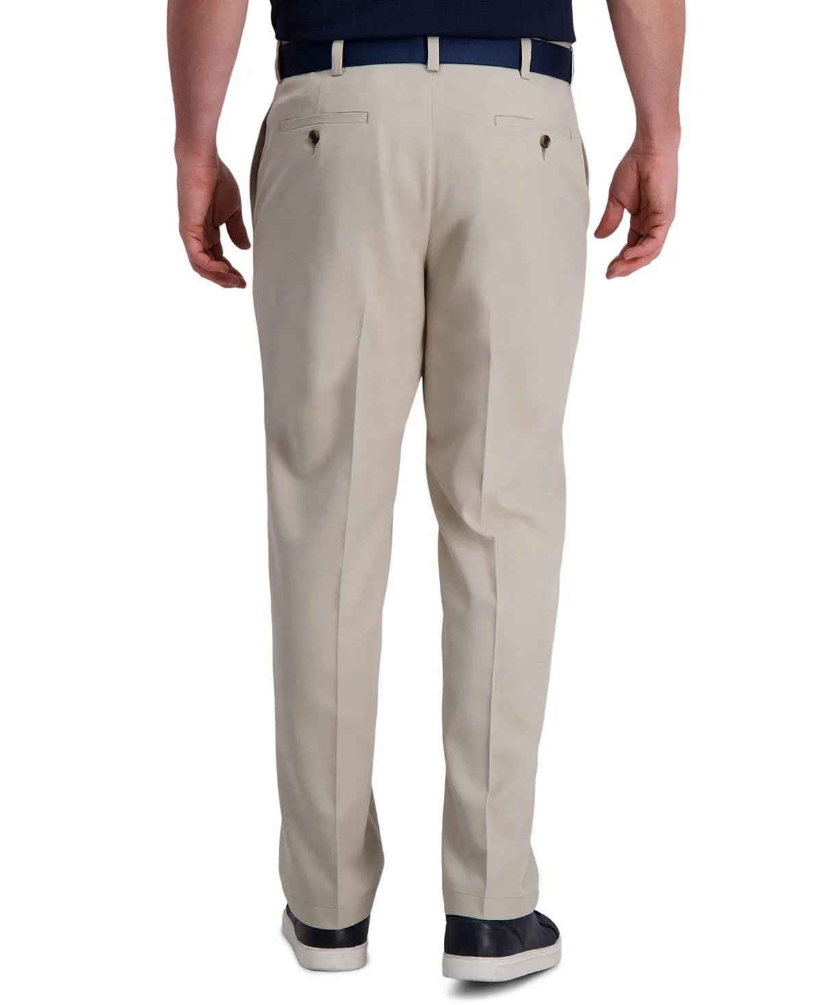 Classic fit trousers cool right performance flex flat front Haggar