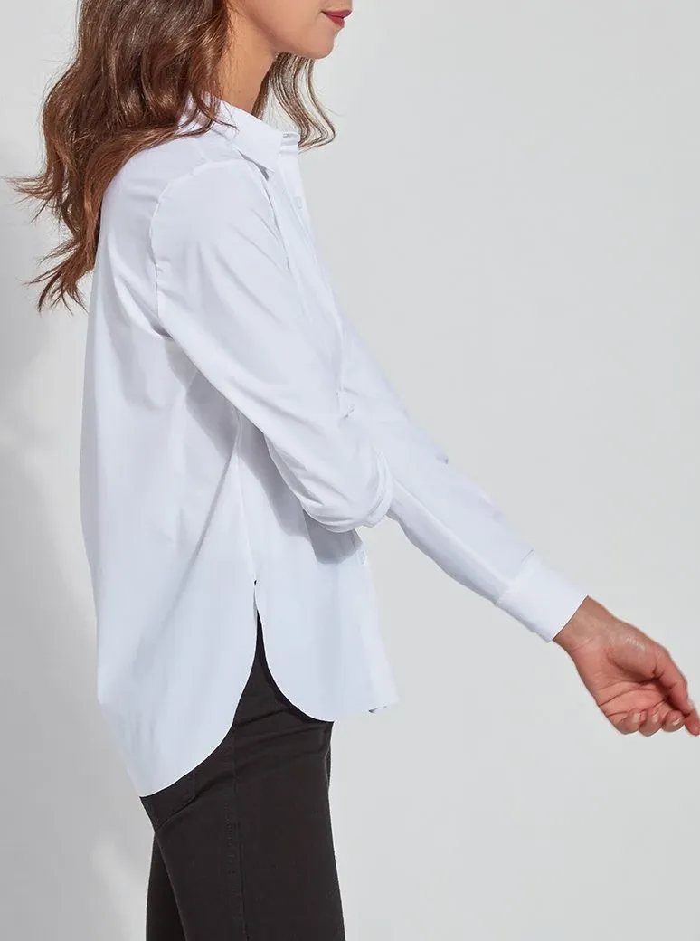 Connie Slim Button Down [23-2435-White]