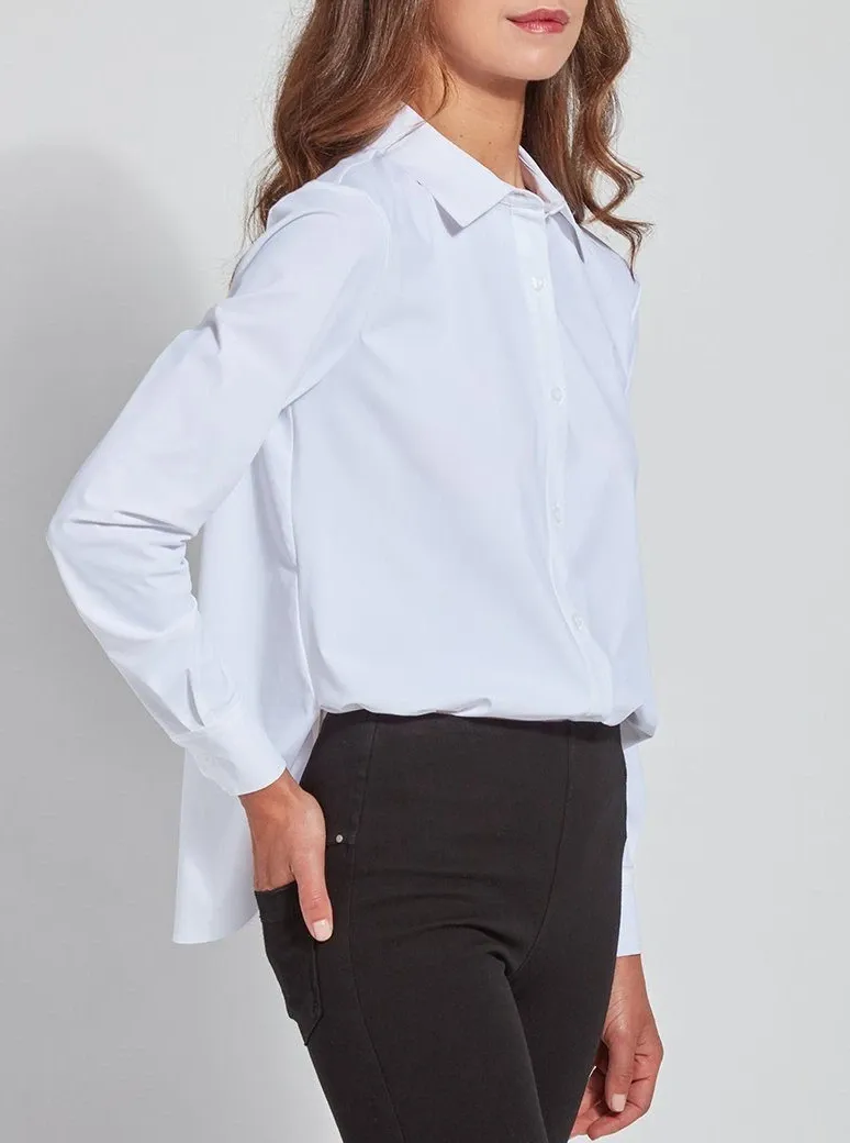 Connie Slim Button Down [23-2435-White]
