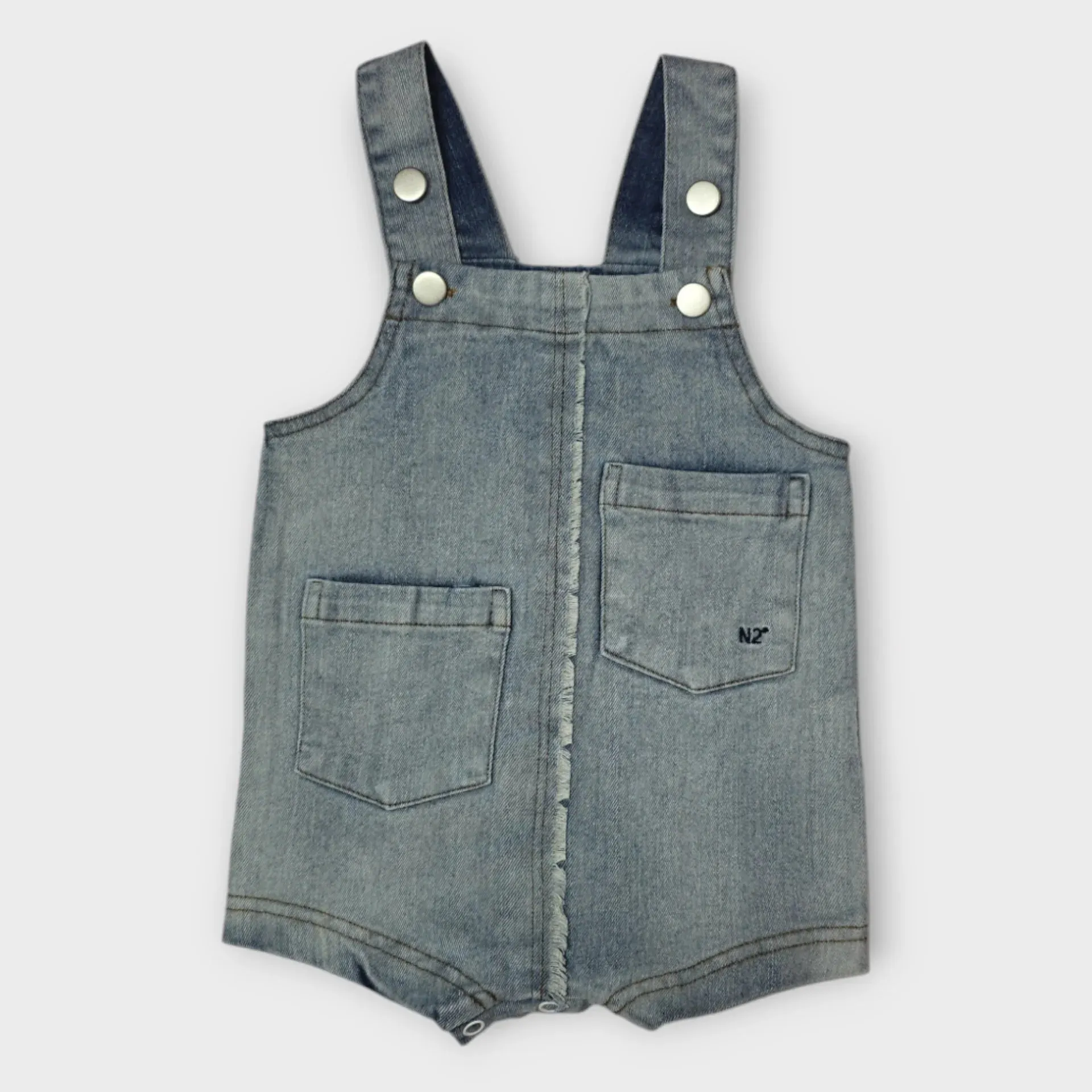 Crew Kids Blue Denim Two-Tone Overalls