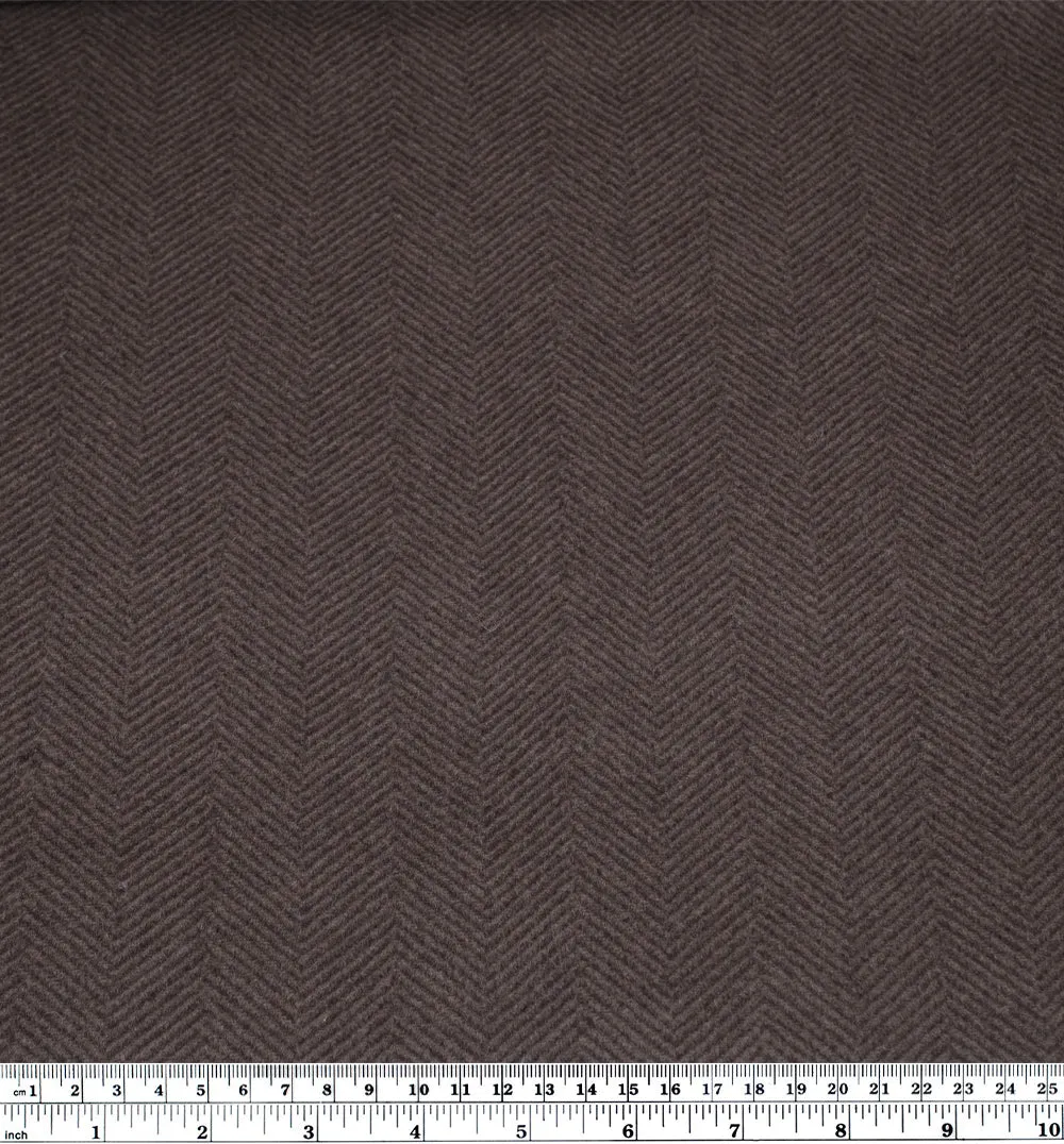 Deadstock Chevron Wool Blend Coating - Ganache