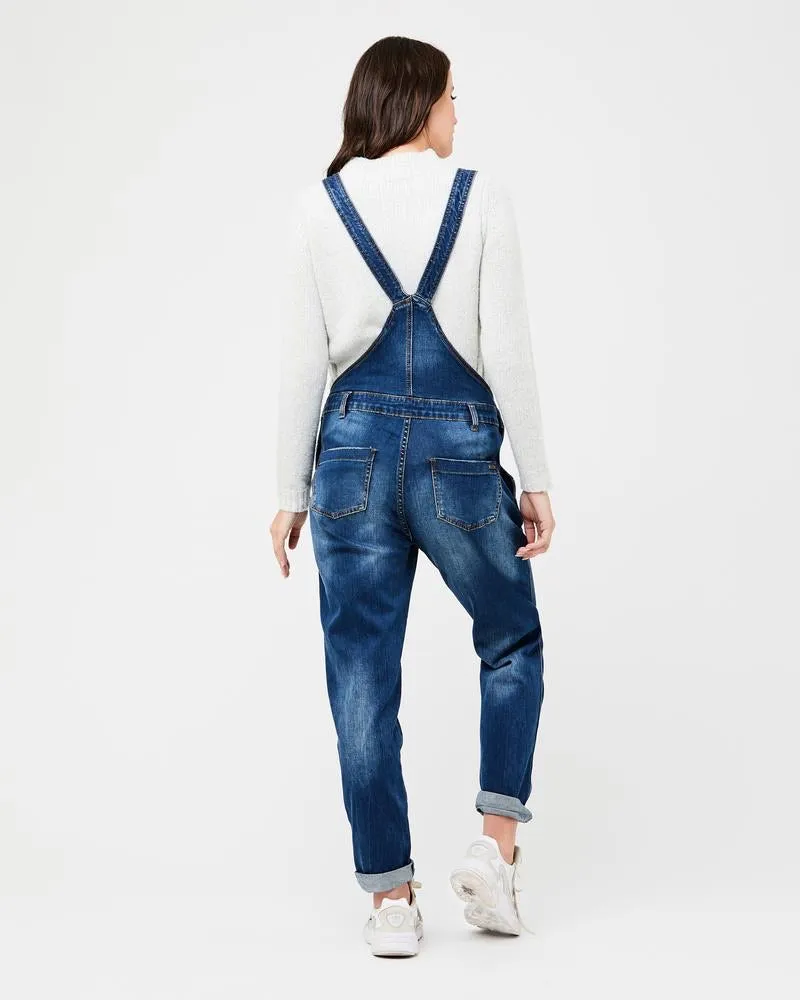 Denim Maternity Overalls - Indigo