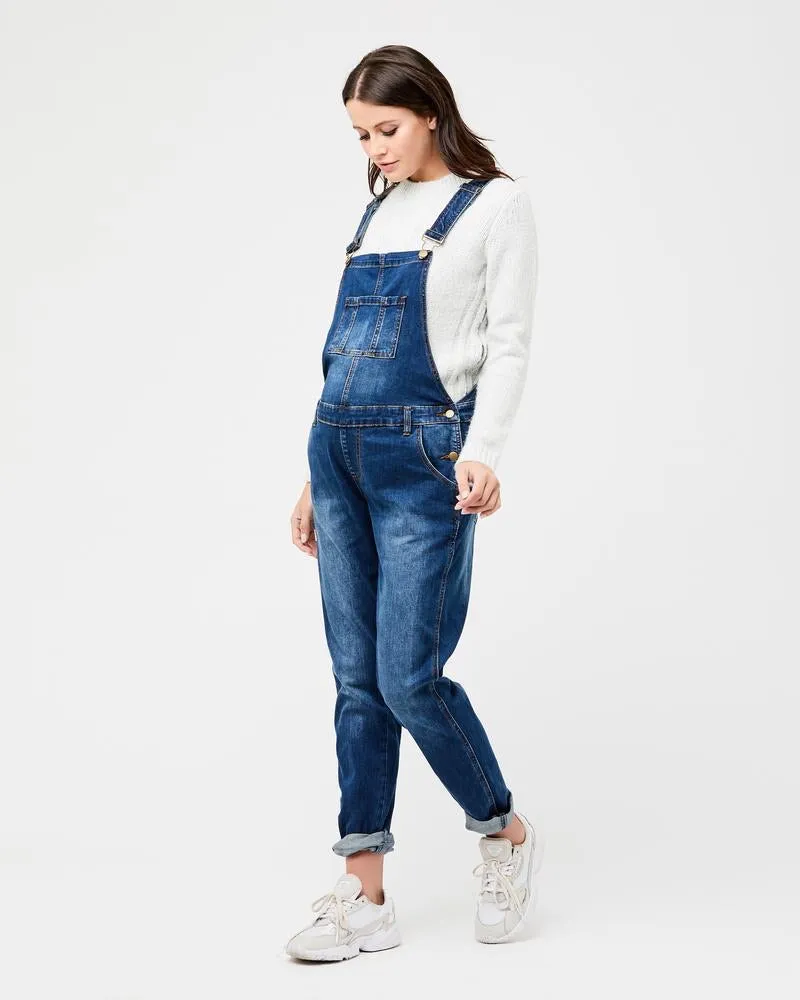 Denim Maternity Overalls - Indigo