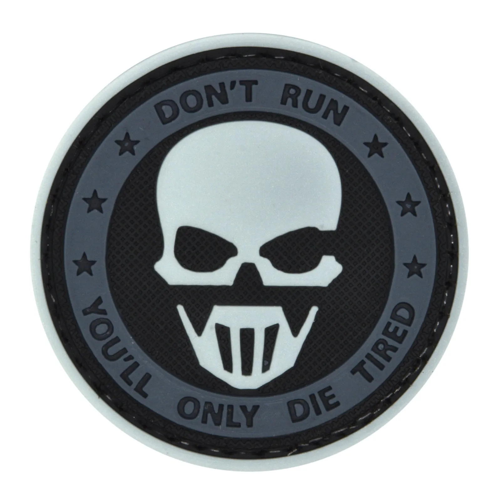 Don't Run You'll Only Die Tired Patch Blue