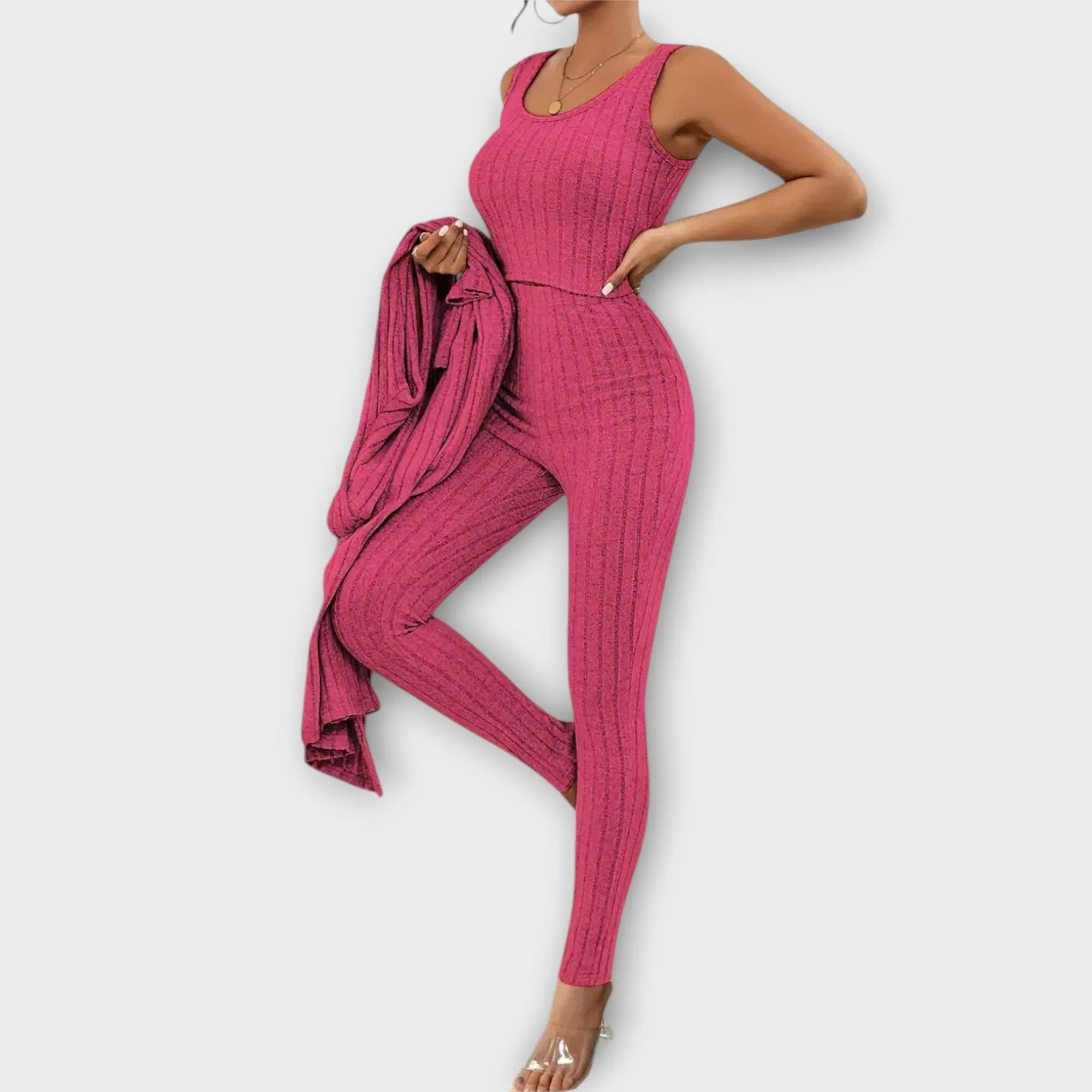 Elisa Striped Three-Piece Set