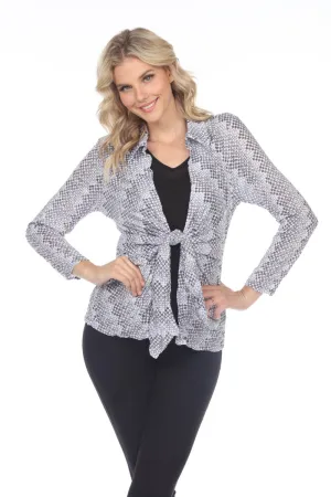 Elle Cardigan - Silver Sequin