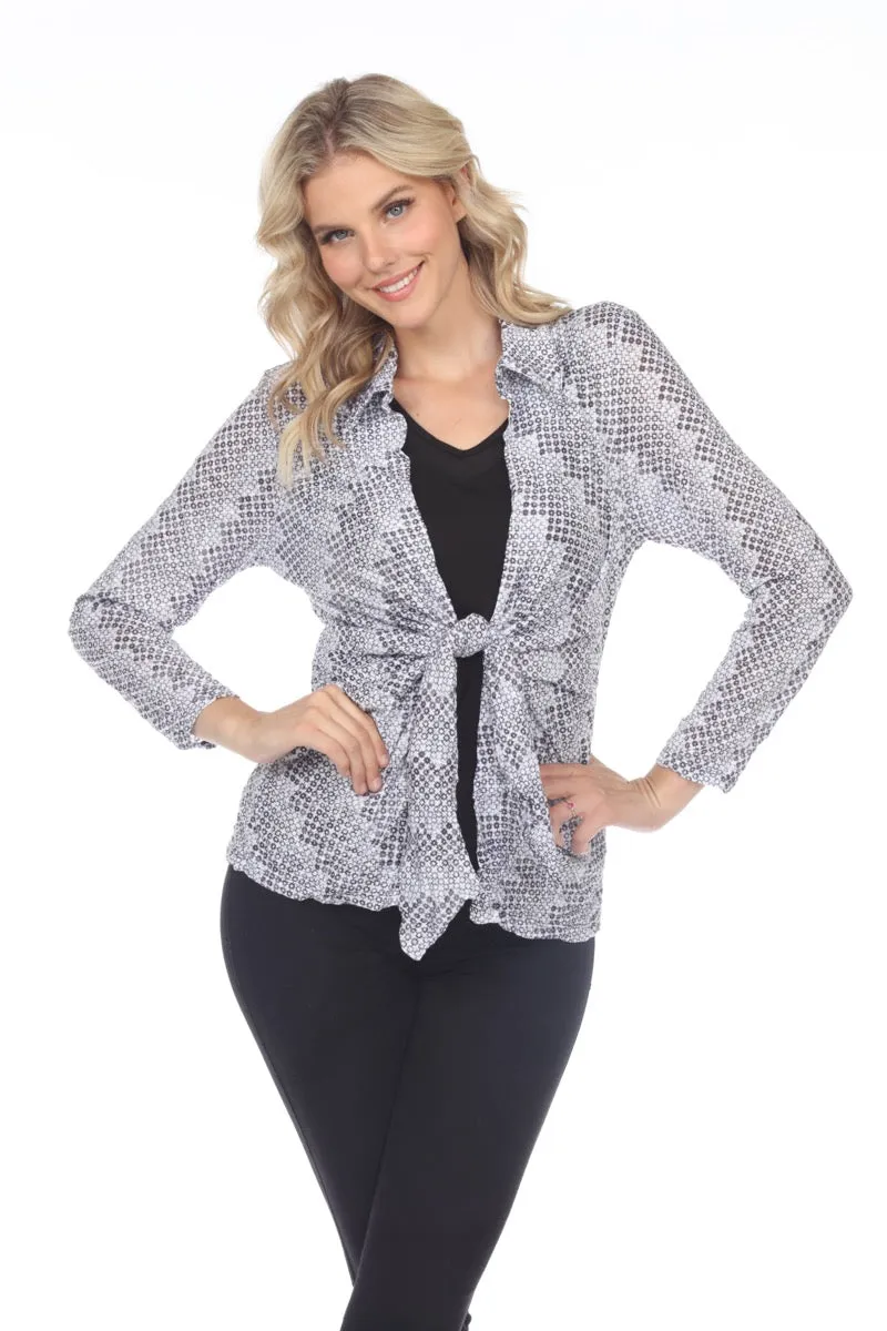Elle Cardigan - Silver Sequin