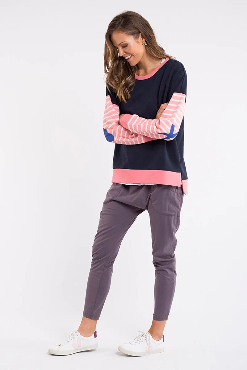 Elm - Sophie Stripe Crew - Blue