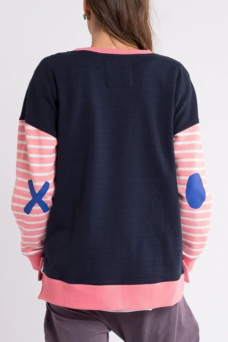 Elm - Sophie Stripe Crew - Blue
