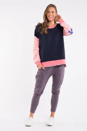 Elm - Sophie Stripe Crew - Blue
