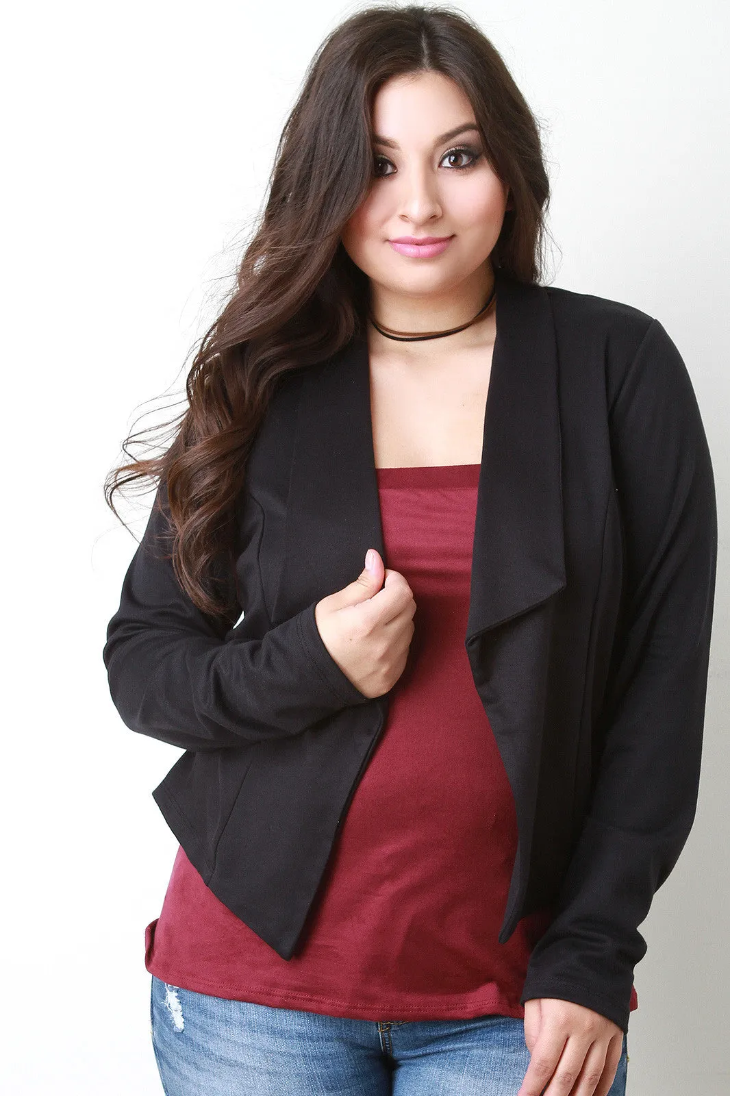 Flap Collar Blazer Jacket