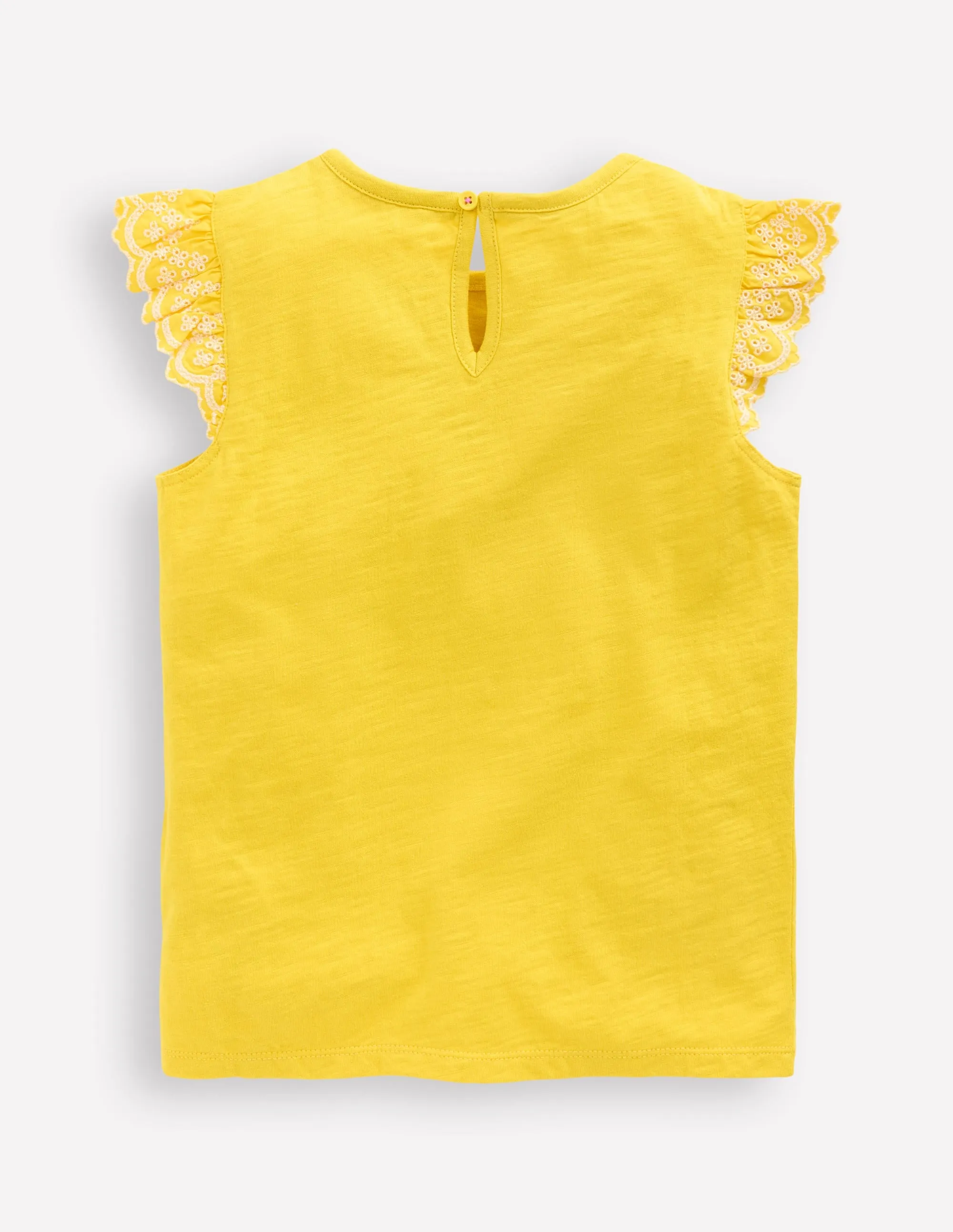 Margaret Broderie Frill Tee-Pineapple Yellow