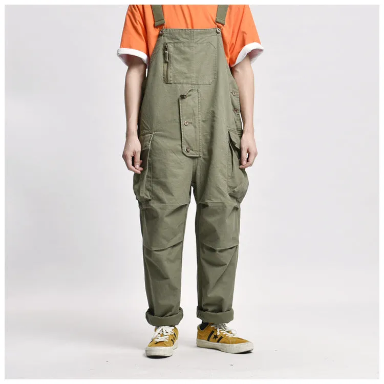 Men's Multi-pocket Loose Wide-leg Jumpsuit Work Overalls