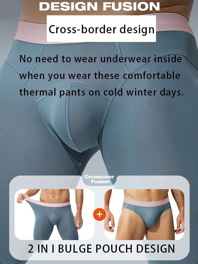 Men's Thin Slim-Fit 2-in-1 Thermal Bottoms & Long Johns