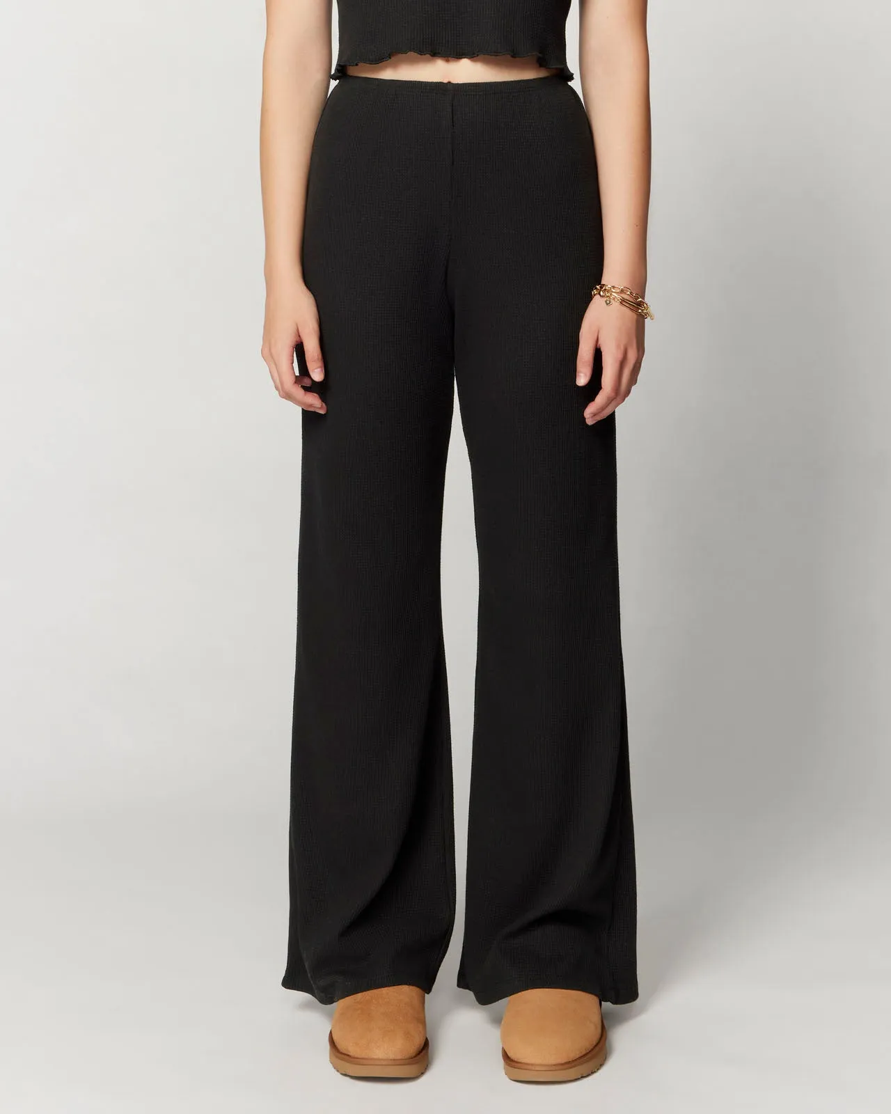 Micro Thermal Wide Leg Pant
