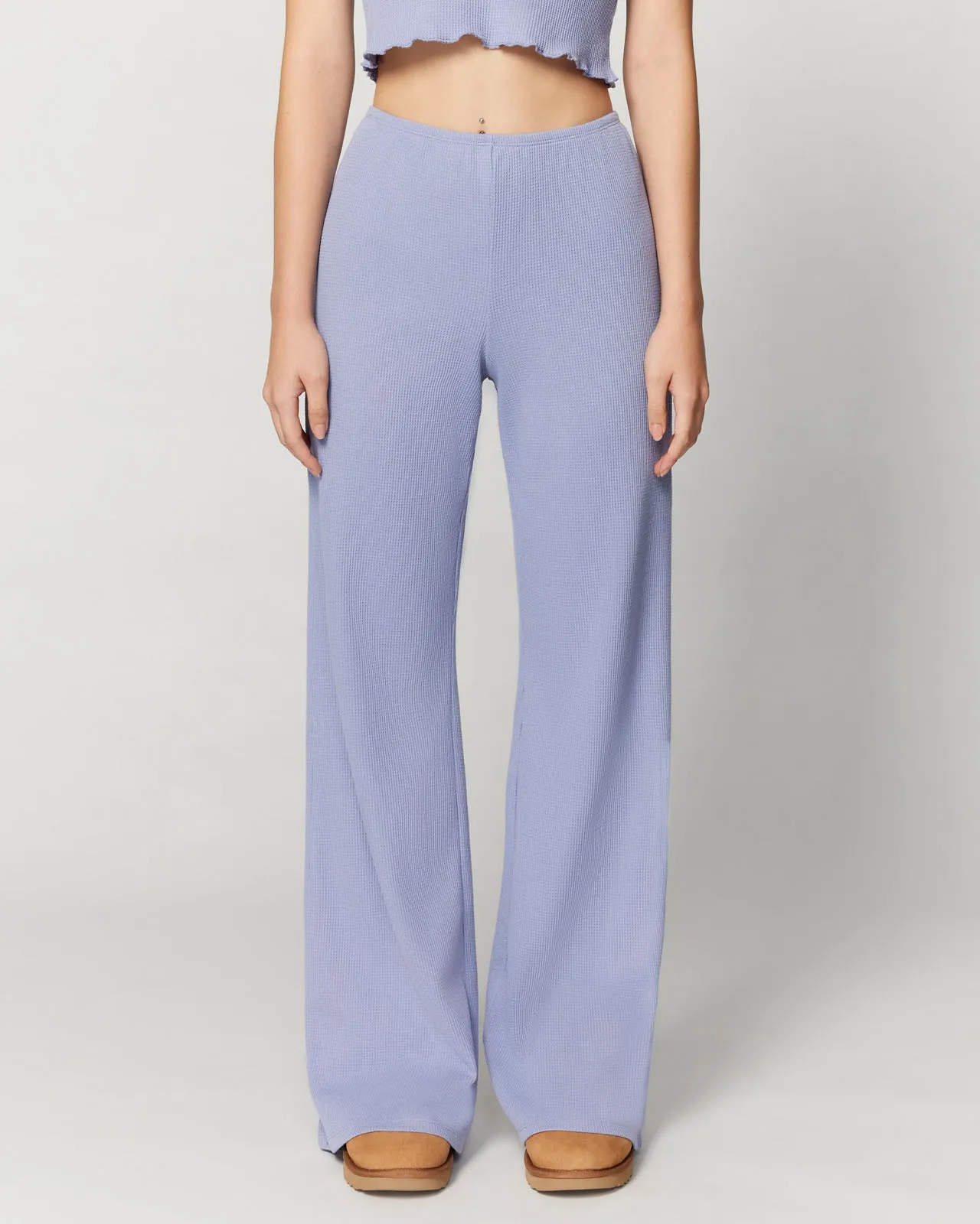 Micro Thermal Wide Leg Pant