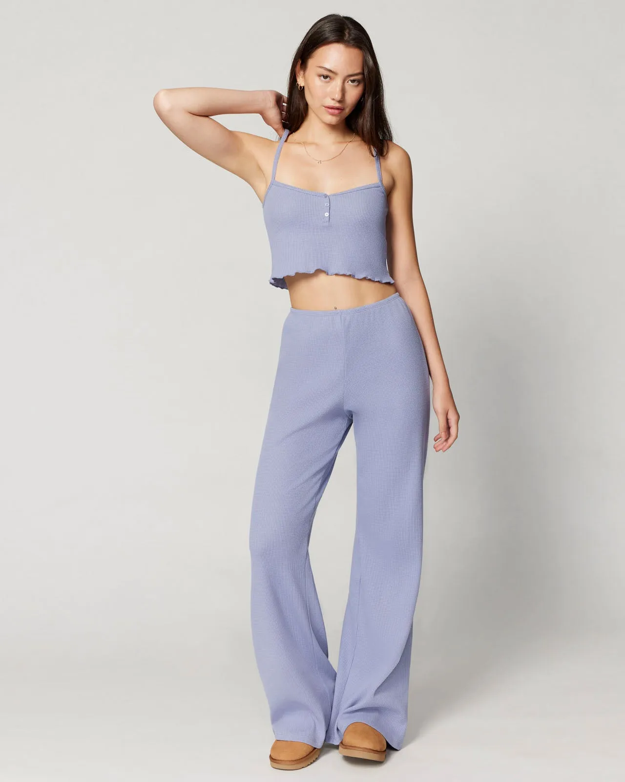 Micro Thermal Wide Leg Pant