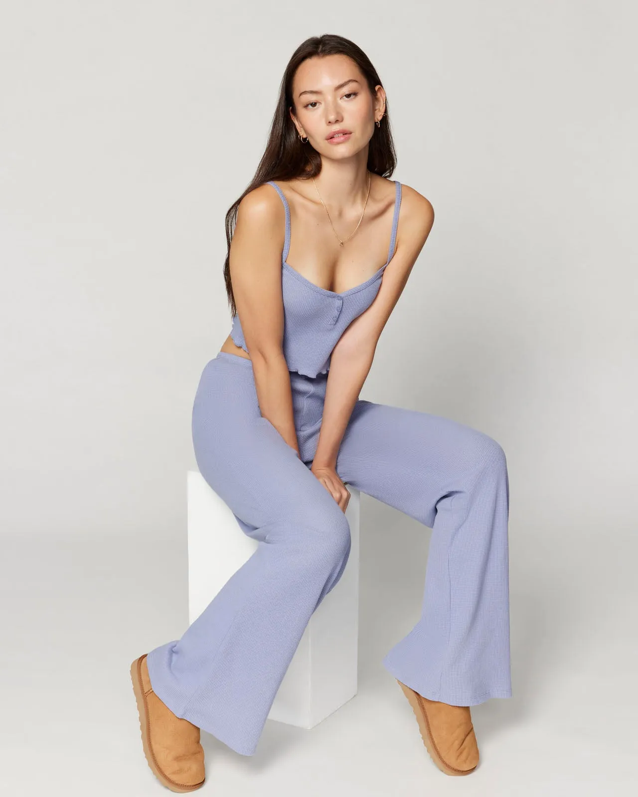 Micro Thermal Wide Leg Pant