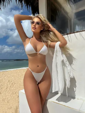 Ms.Brazil  White Three-Piece Swimwear Set