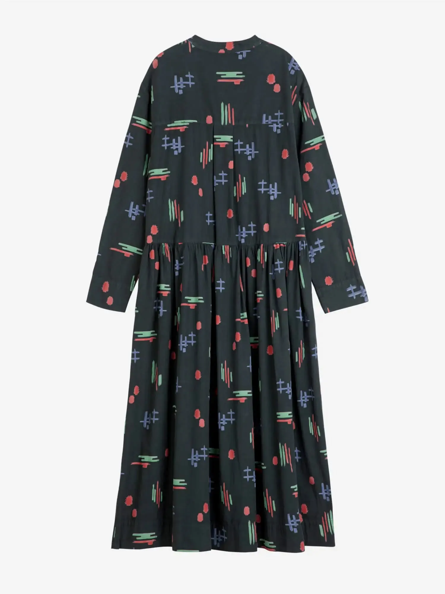 Multicolor print loose fit dress