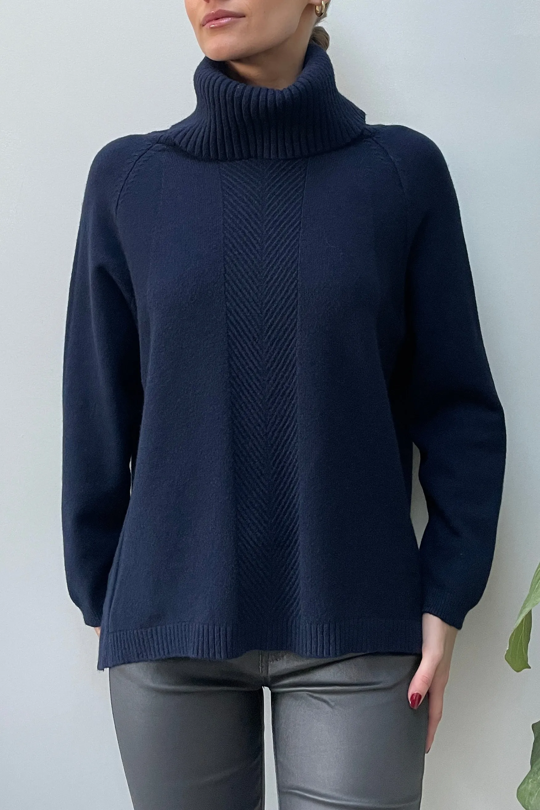 Nell Textured Roll Neck