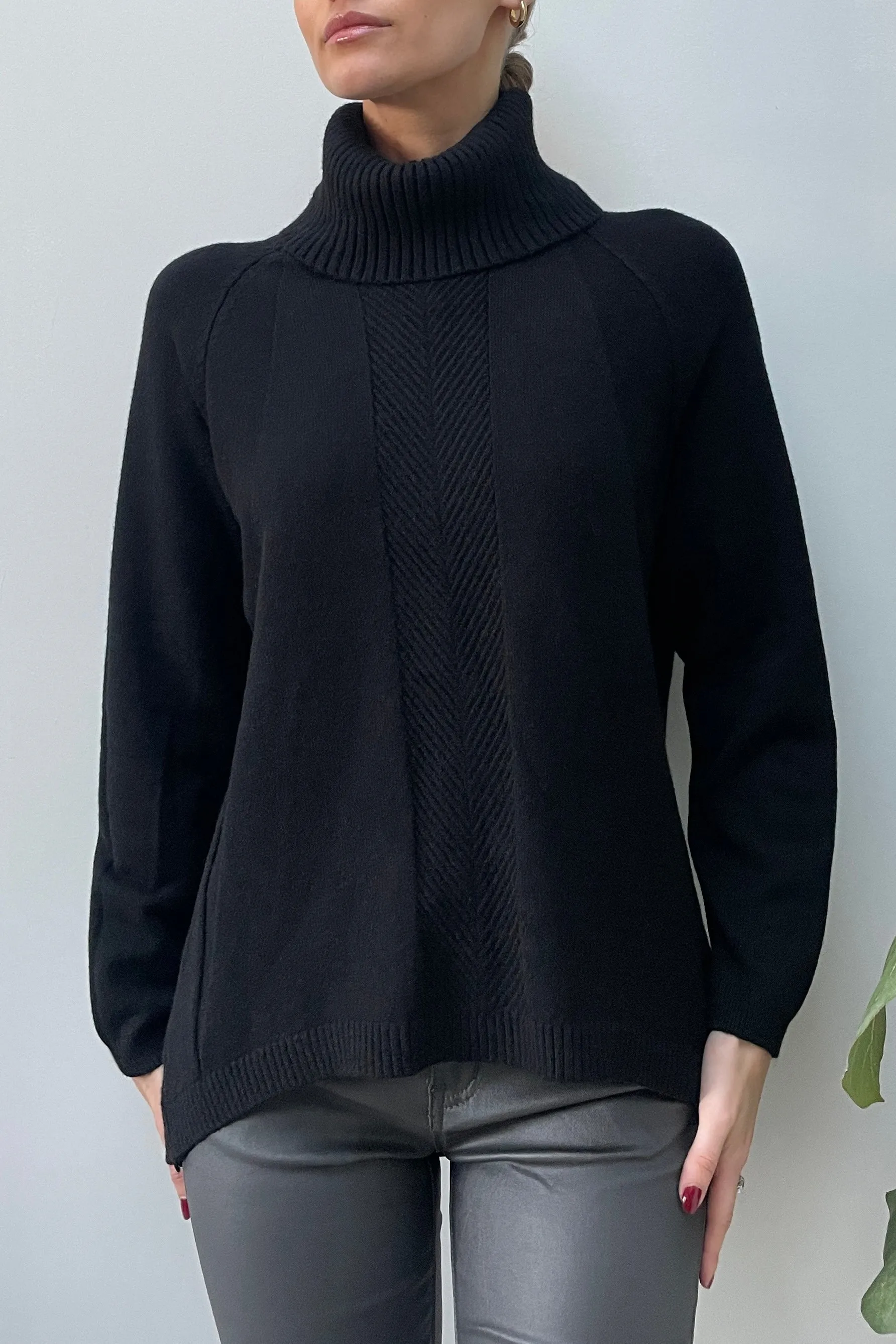 Nell Textured Roll Neck