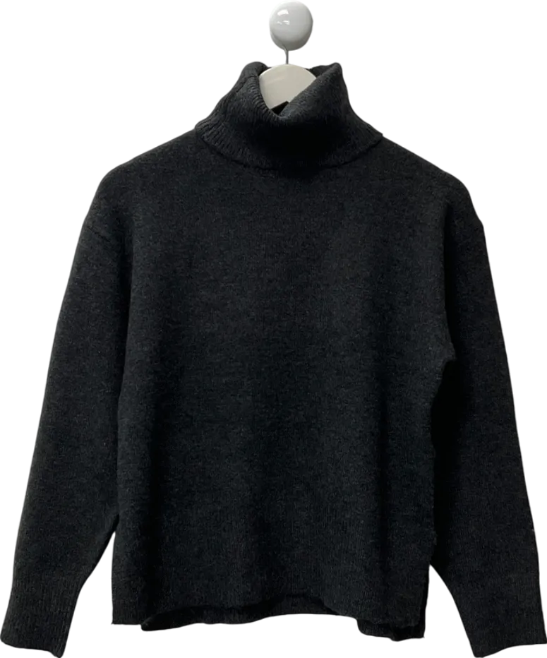 New Look Grey Roll Neck Step Hem Jumper UK S
