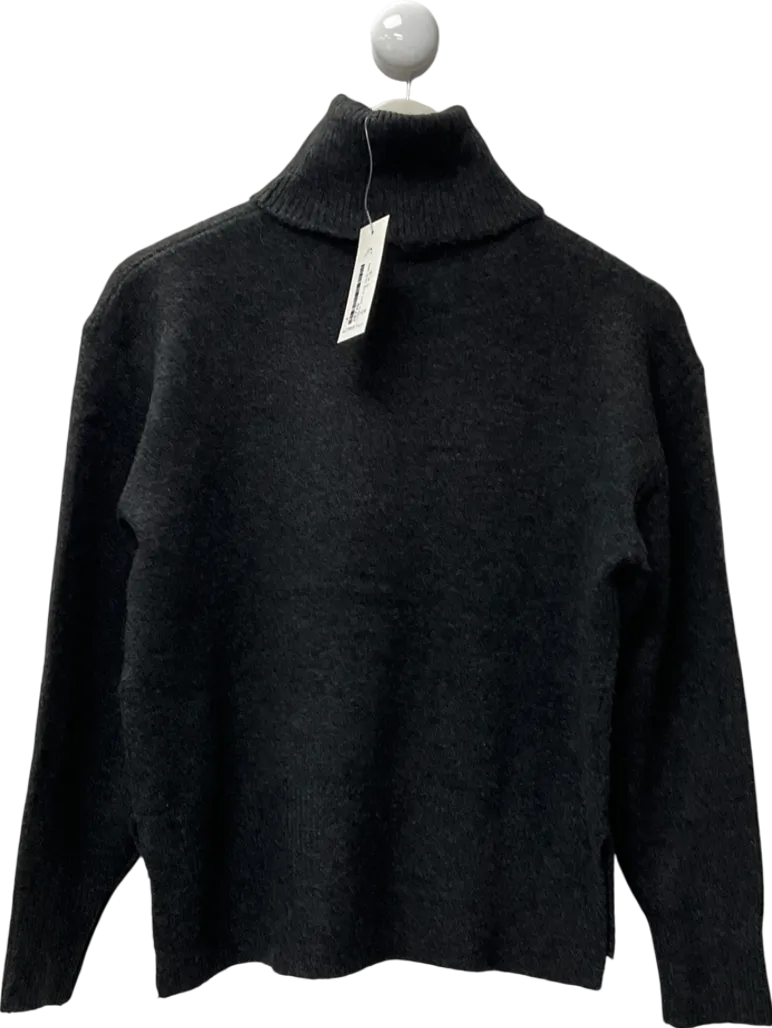 New Look Grey Roll Neck Step Hem Jumper UK S