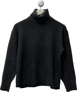 New Look Grey Roll Neck Step Hem Jumper UK S