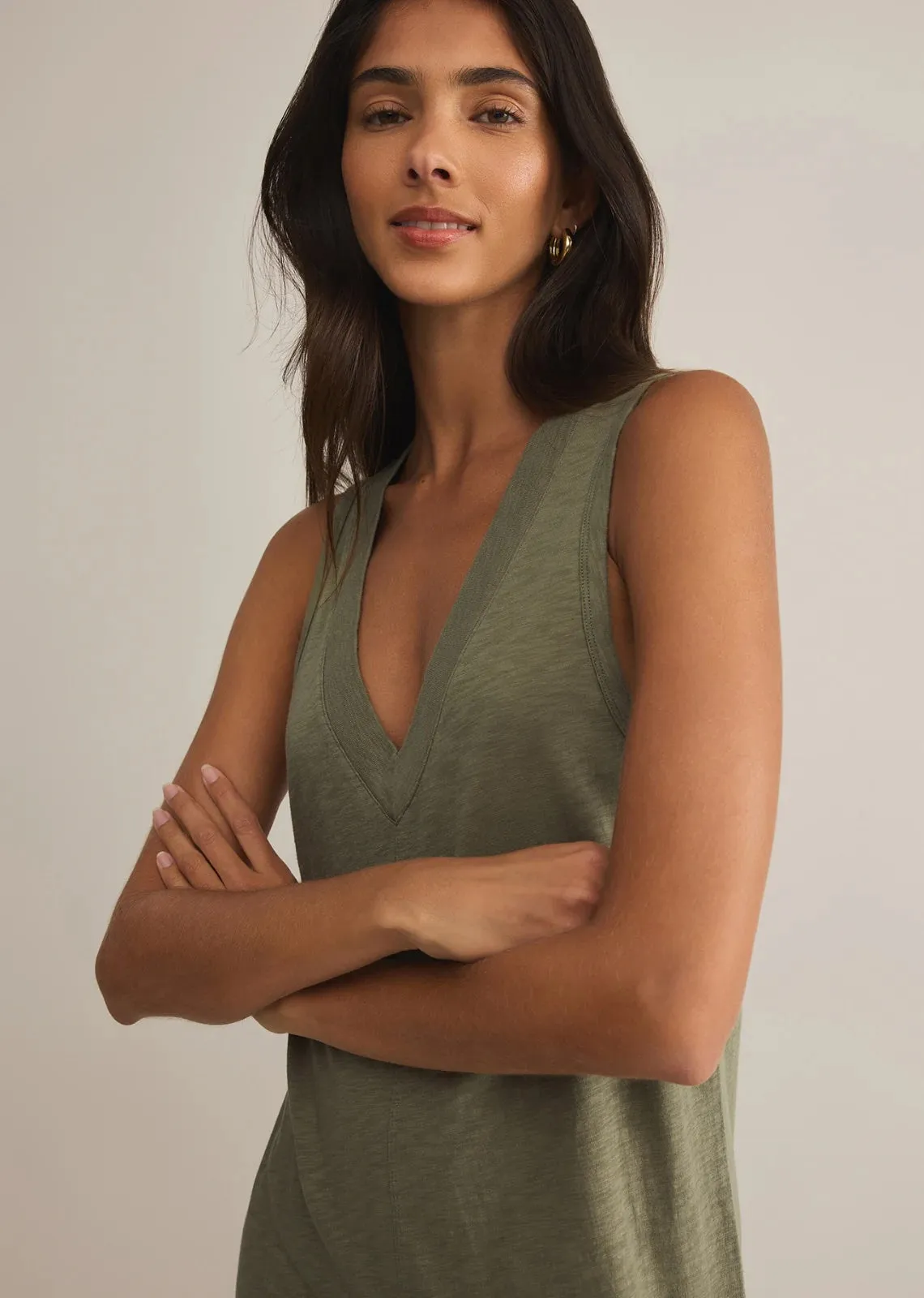 Palisades Midi Dress | Avocado