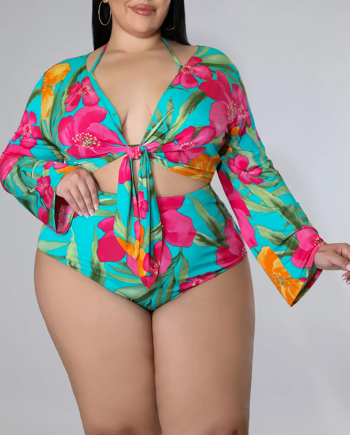 Plus Size 3pc Tulum Diaries Swim Set