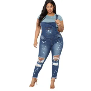 Plus Size Denim Jumpsuit